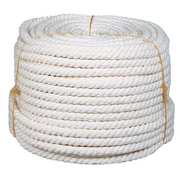 Weaver 3-Ply 1/2 White Cotton Rope - Price/Foot