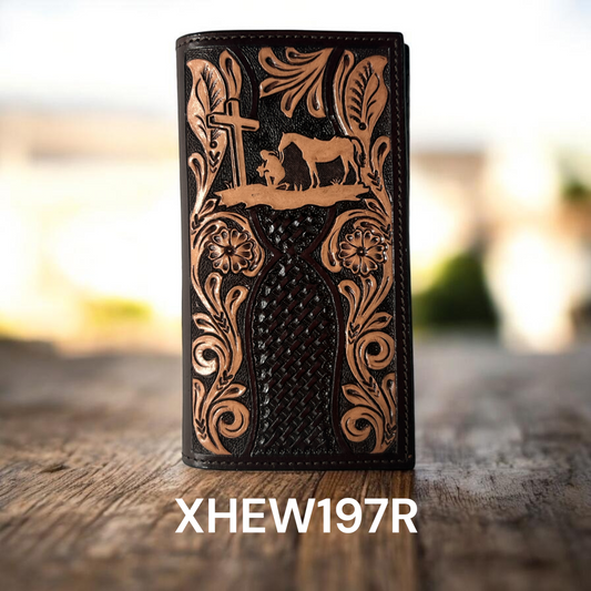 Twisted X Rodeo Wallet with Praying Cowboy with Floral Design