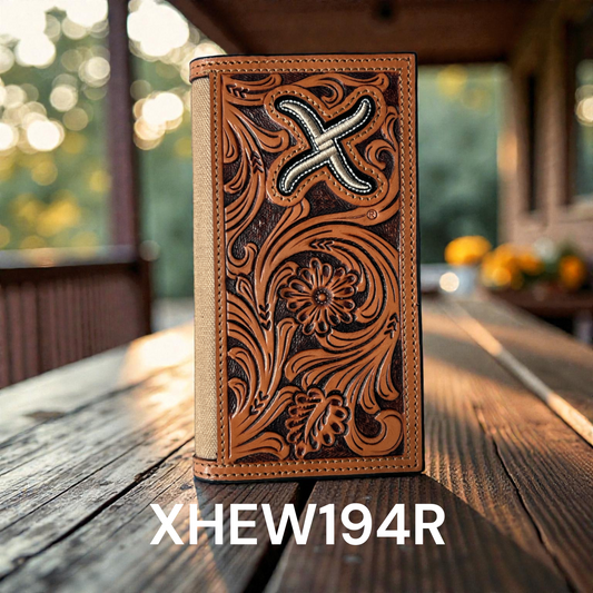 Twisted X Rodeo Wallet Embroidered with Cloth Fold