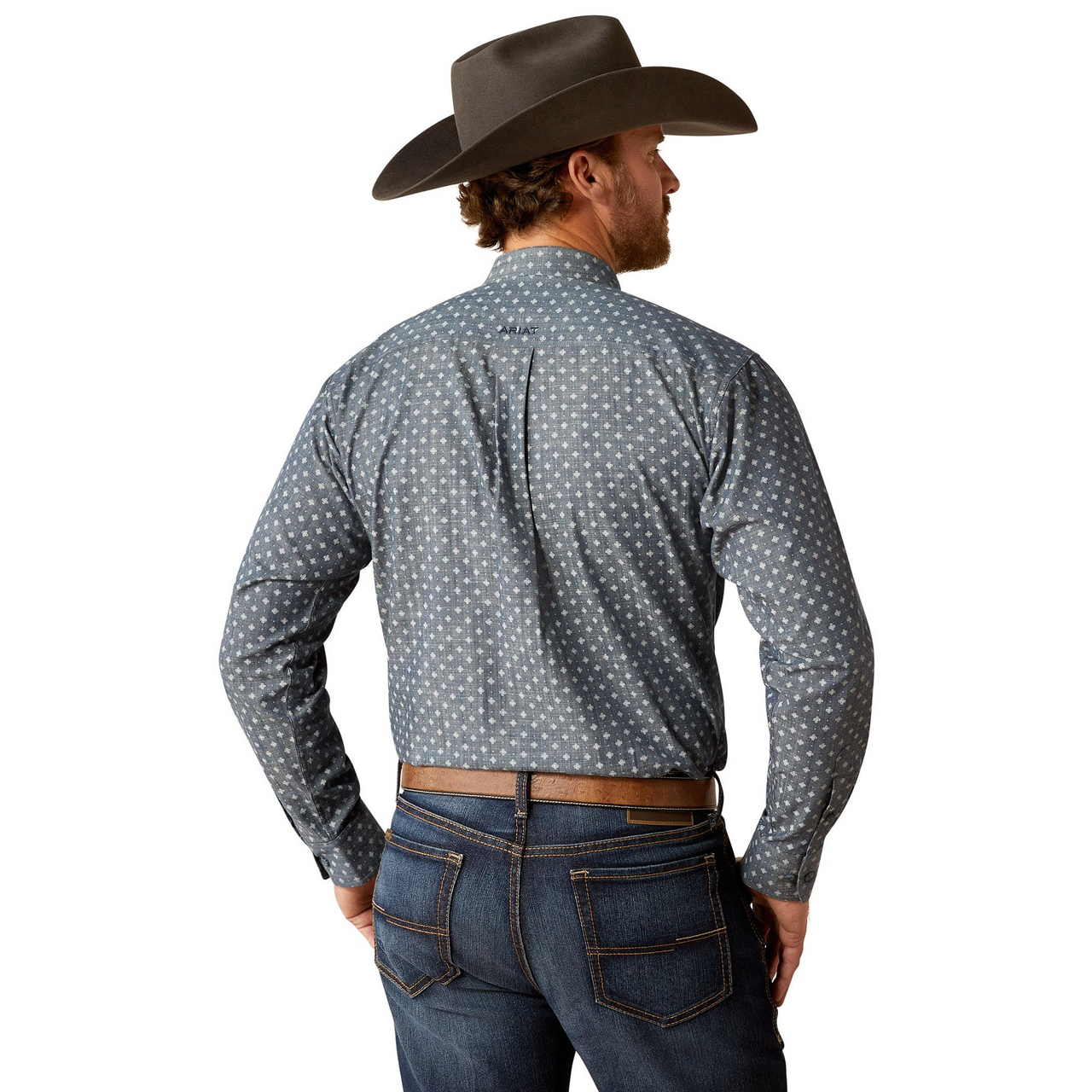 Ariat Men's Chip Classic Fit Long Sleeve Shirt- Chambray