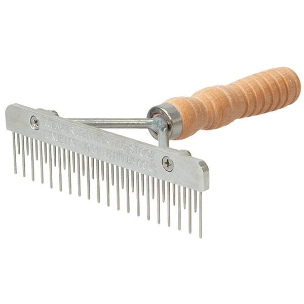Weaver Mini Fluffer Comb Wood Handle Stainless Steel Blade