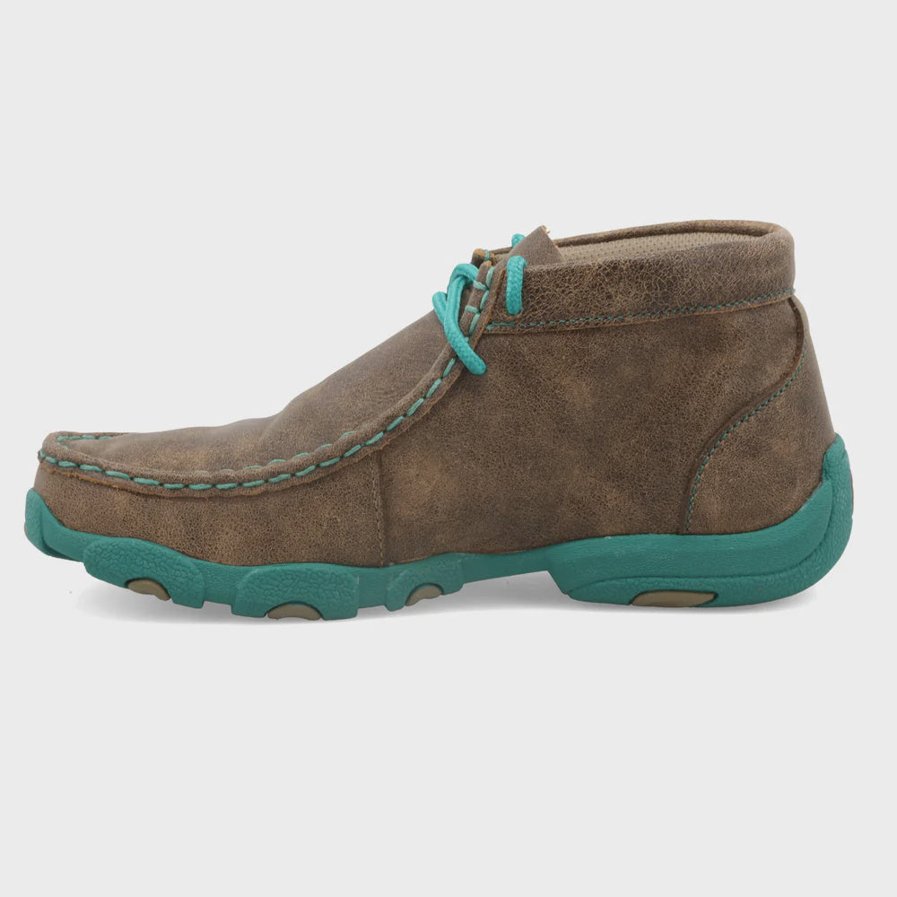 Kids Chukka Driving Moc - Bomber & Turquoise