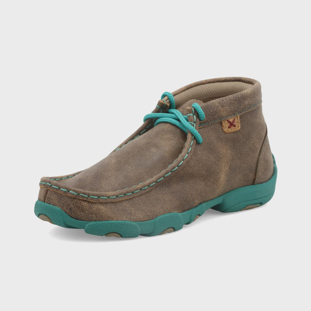 Kids Chukka Driving Moc - Bomber & Turquoise