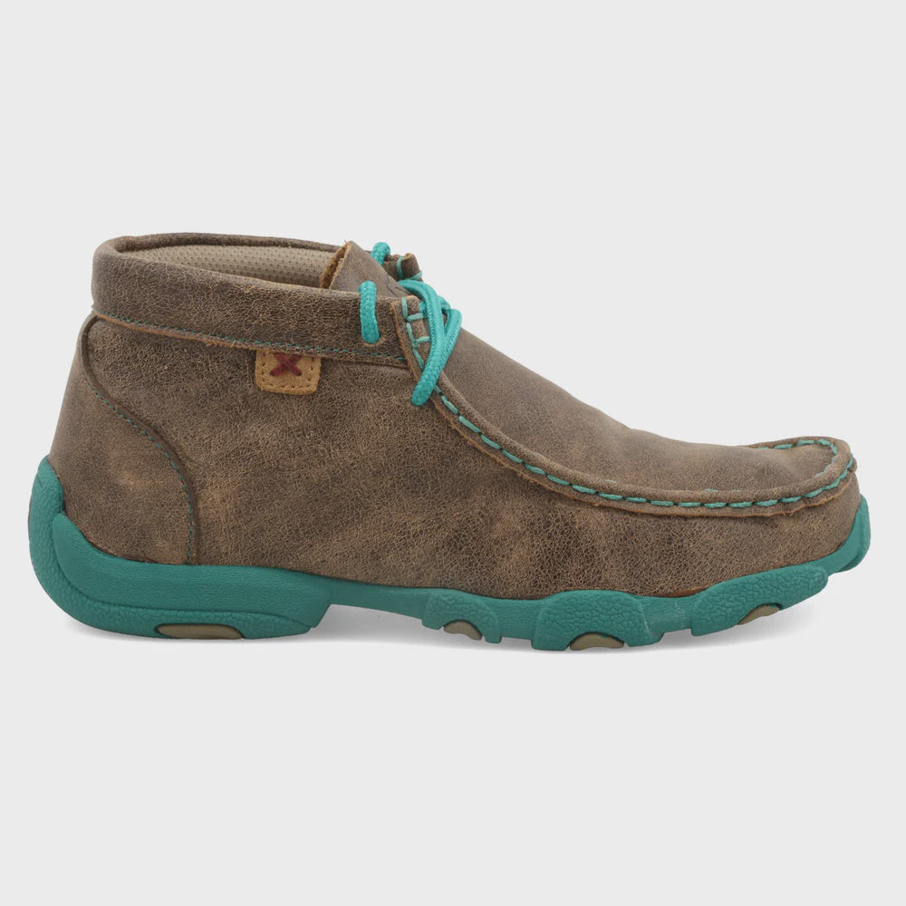 Kids Chukka Driving Moc - Bomber & Turquoise