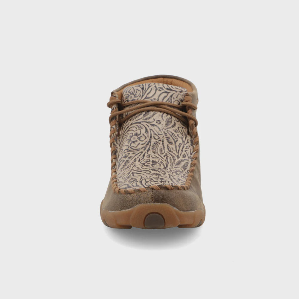 Women's Chukka Driving Moc - Bomber & Nude Print