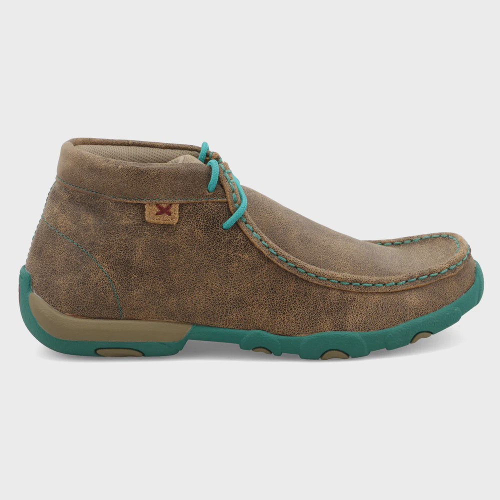 Women's Chukka Driving Moc - Bomber & Turquoise (WDM0020)
