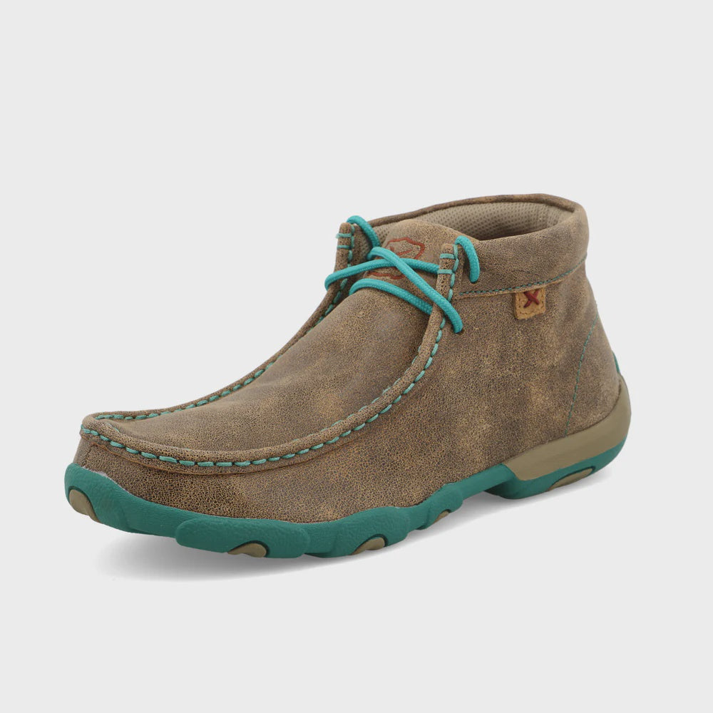 Women's Chukka Driving Moc - Bomber & Turquoise (WDM0020)