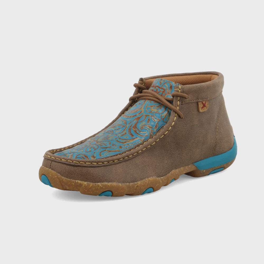 Women's Chukka Driving Moc - Bomber & Turquoise (WDM0148)