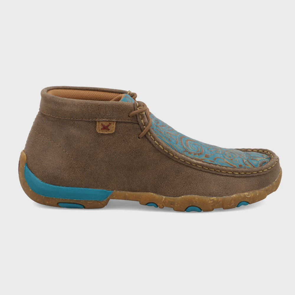 Women's Chukka Driving Moc - Bomber & Turquoise (WDM0148)