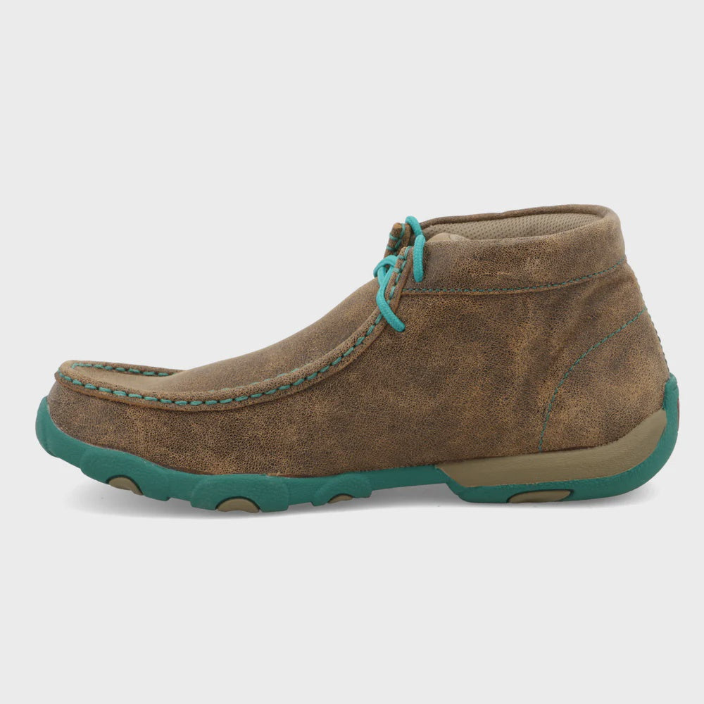 Women's Chukka Driving Moc - Bomber & Turquoise (WDM0020)