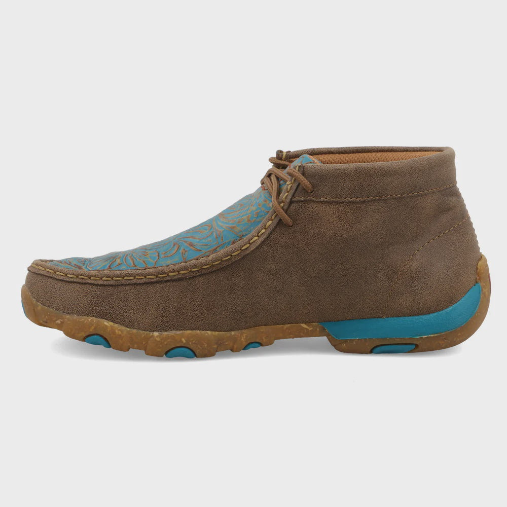Women's Chukka Driving Moc - Bomber & Turquoise (WDM0148)