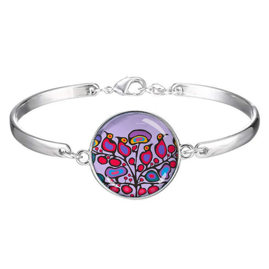 Norval Morrisseau Woodland Floral Dome Bracelet