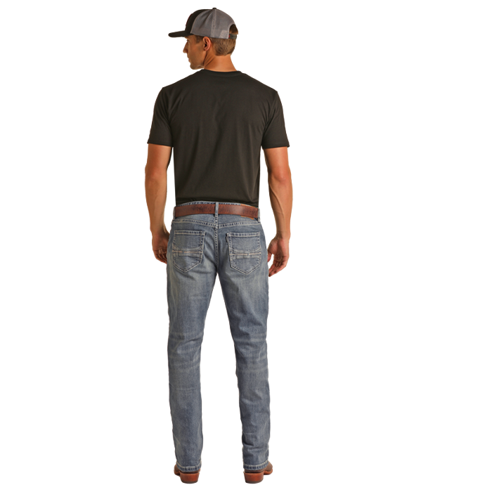 Hooey Mens Double Barrel Stackable Bootcut Vintage Jeans - Medium Vintage