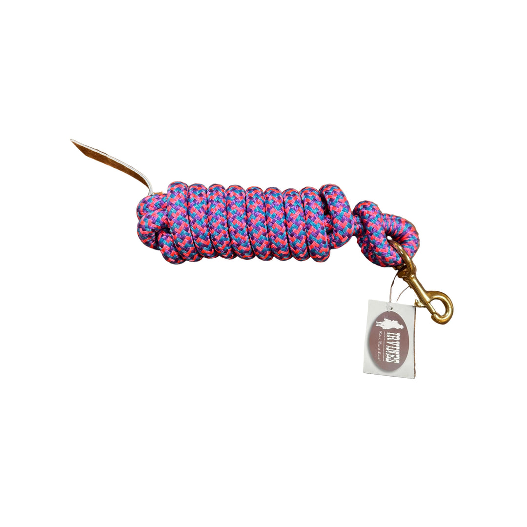Irvine Cow Lead 9 ft 5/8" Lead w/Brass Plated Bolt Snap (Mixed Colours)