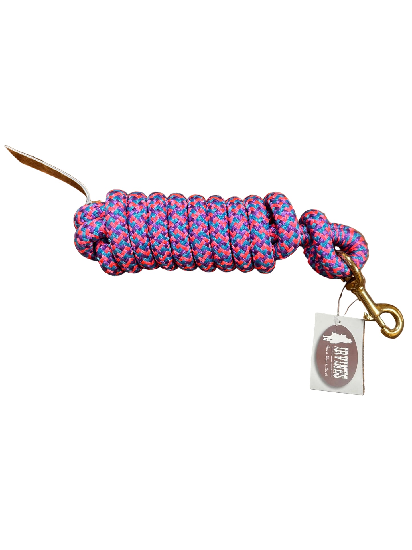 Irvine Cow Lead 9 ft 5/8" Lead w/Brass Plated Bolt Snap (Mixed Colours)
