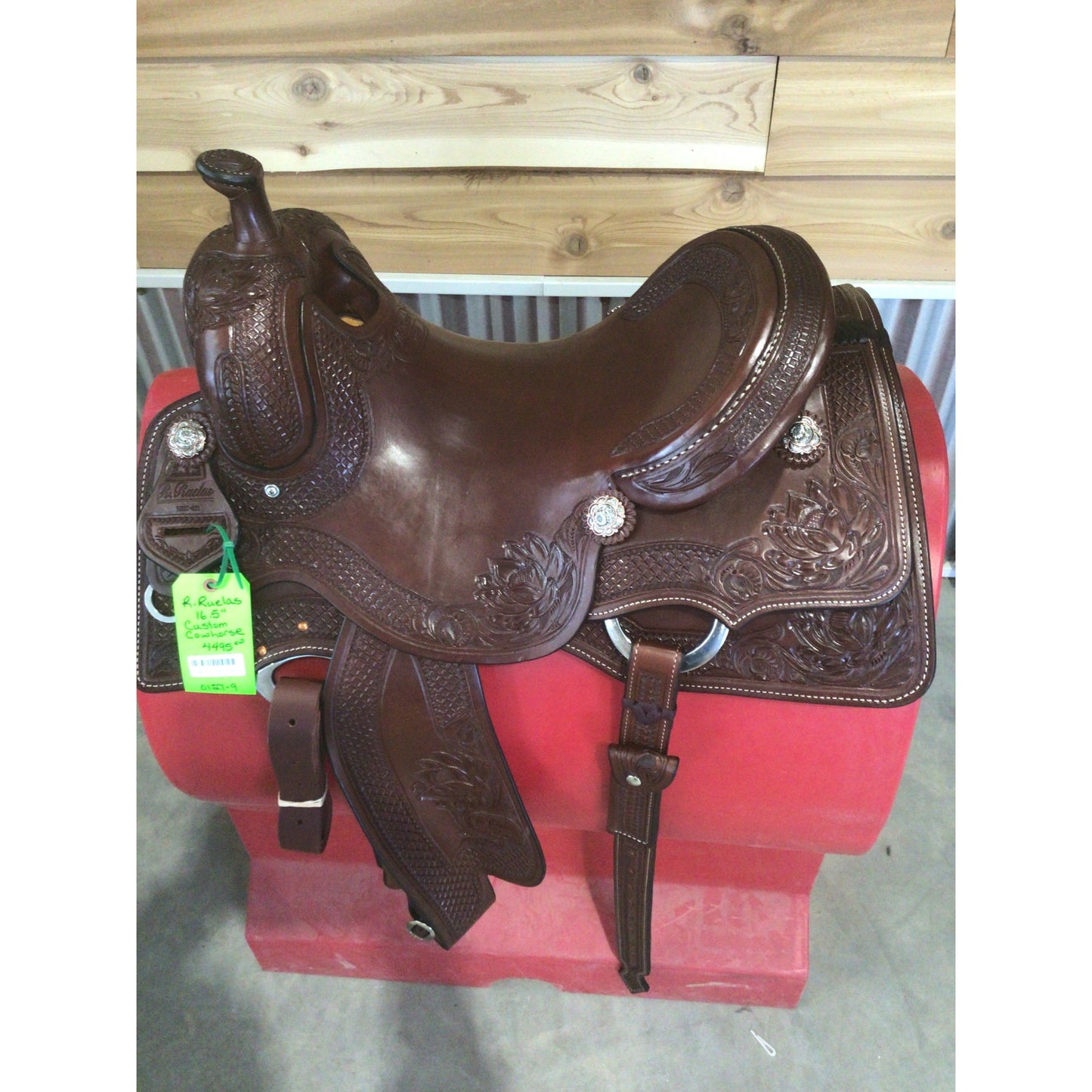 R. Ruelas 16.5" Custom Cowhorse Saddle