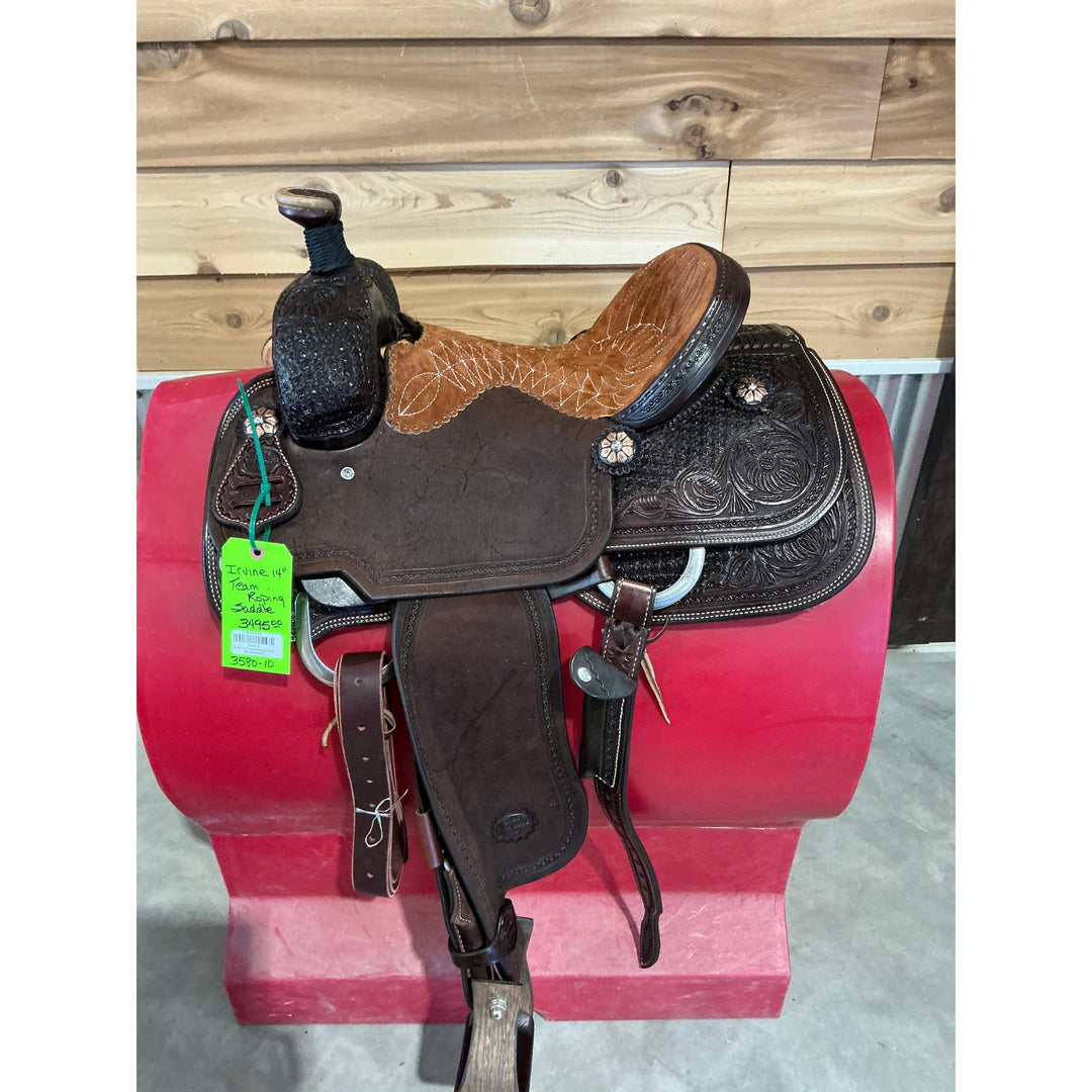 Irvine 14" Team Roping Saddle-Chocolate