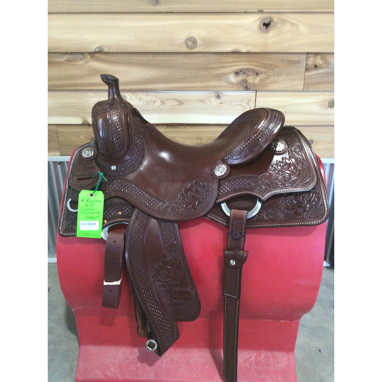 R. Ruelas 16.5" Custom Cowhorse Saddle