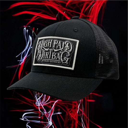 Ruthless Rednecks Gunsmoke Curved Brim Cap- Black