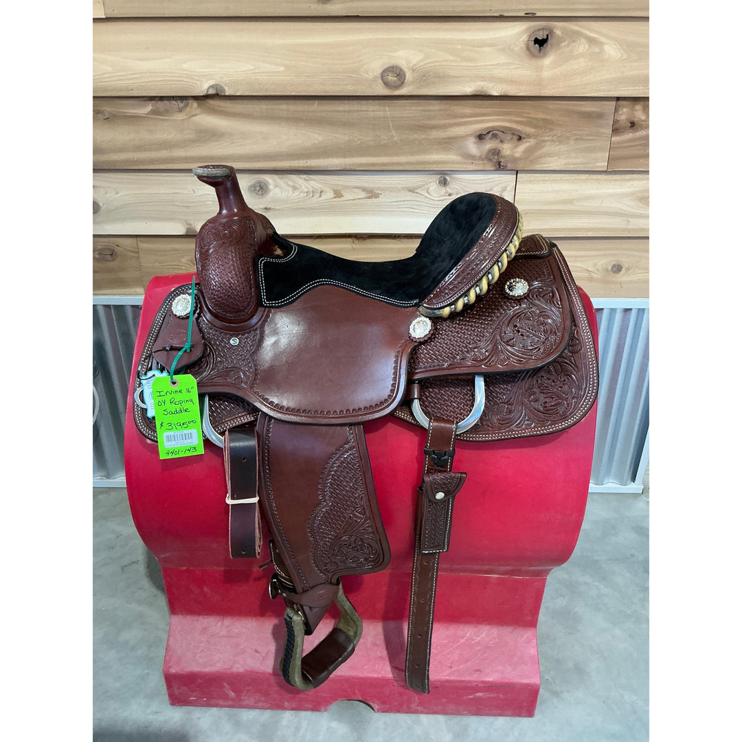Irvine 16" OY Roping Saddle - Irvine Tack &amp; Western Wear