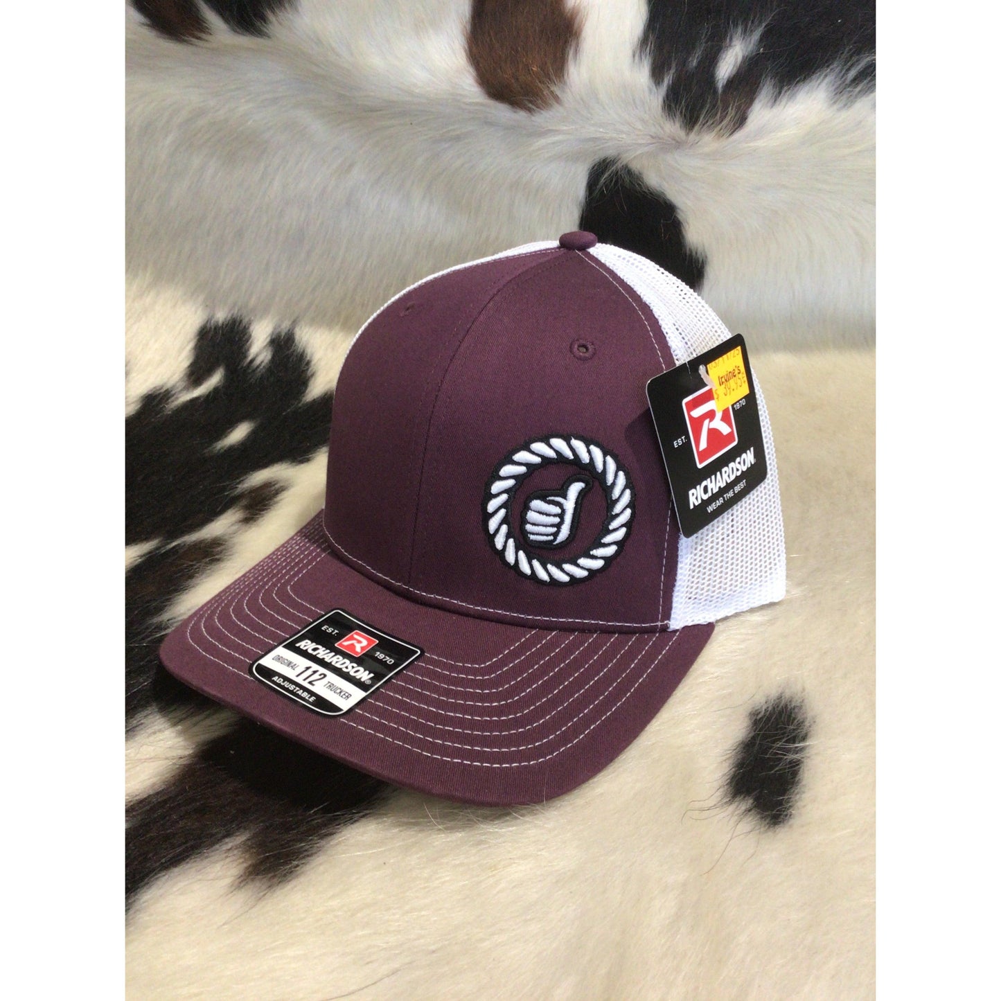 Dally Up Caps  Embroidered Logo- Maroon/White