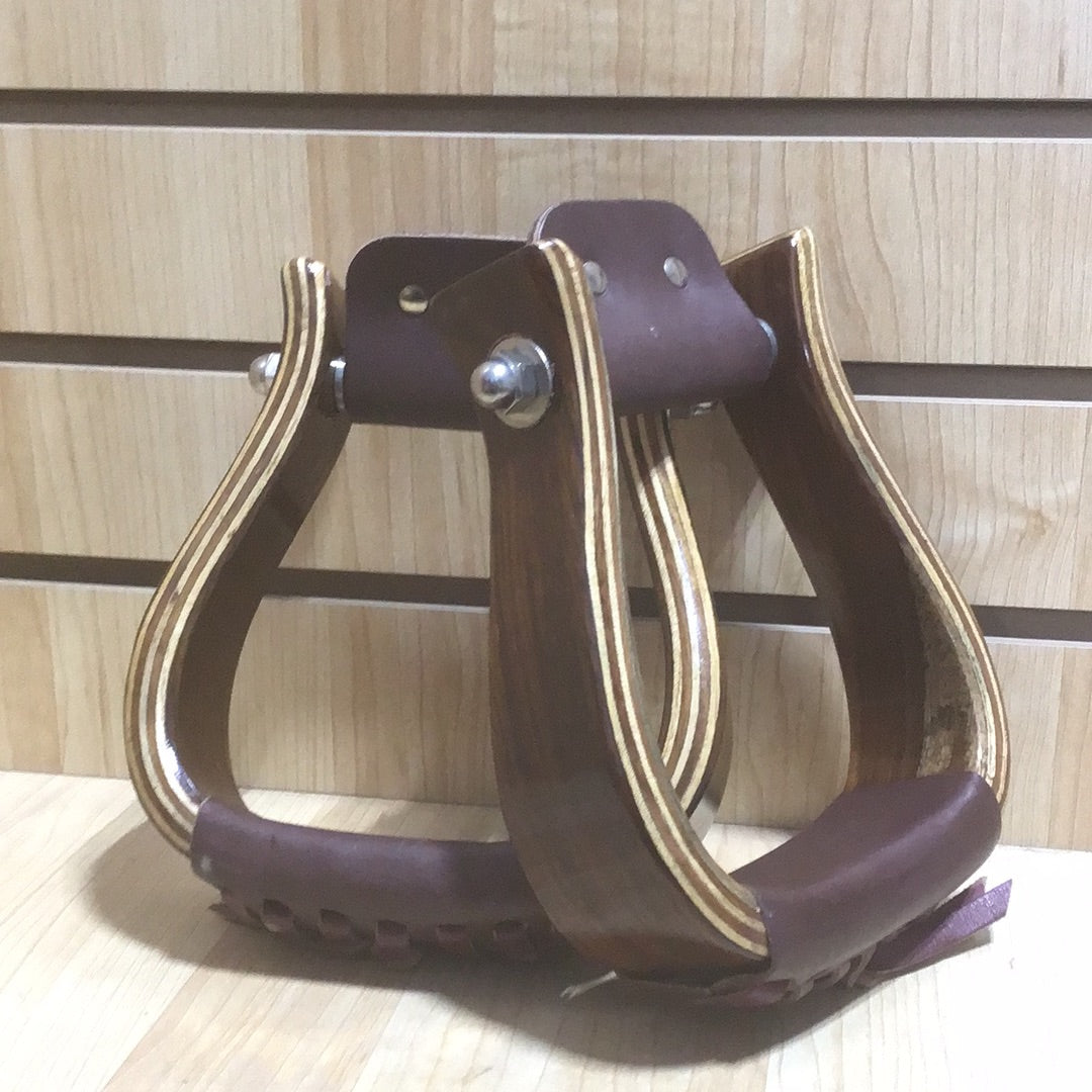 Flat Bottom Wood Stirrups - 2"