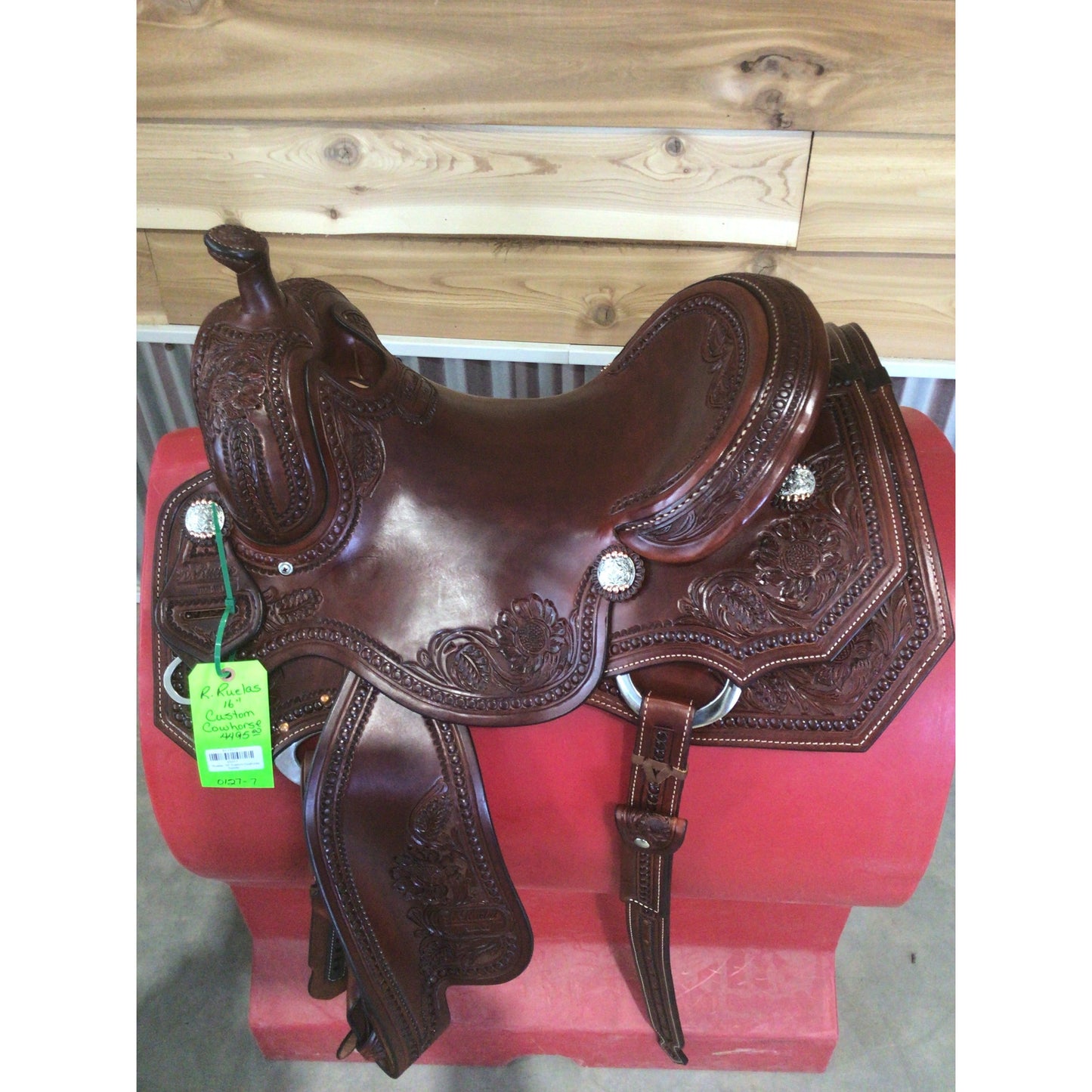 R. Ruelas 16" Custom Cowhorse Saddle