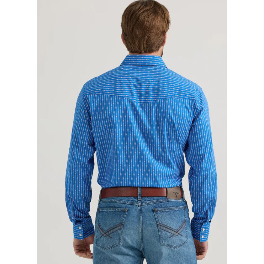 Wrangler Men's 20X Competition Long Sleeve Shirt - Blue