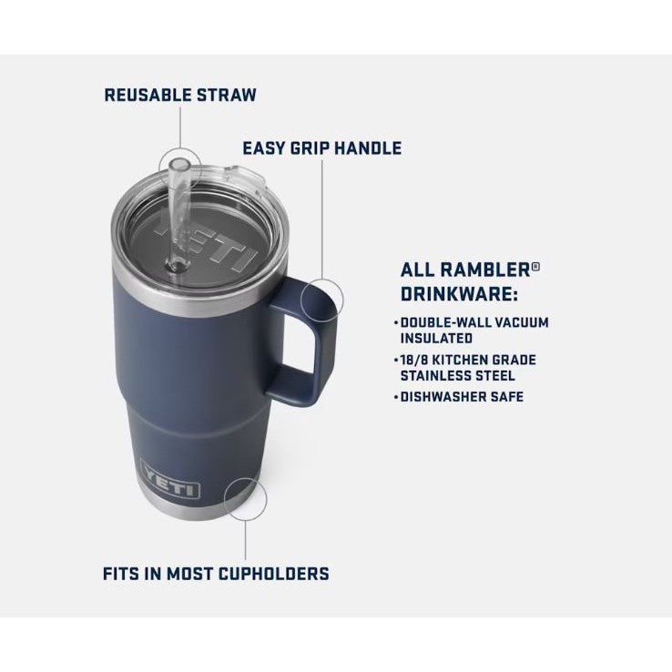 Yeti Rambler 739ml Straw Mug - Lowcountry Peach