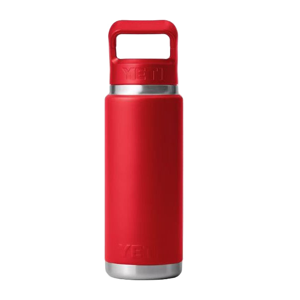 Yeti Rambler 769ml Water Bottle w/Colour Match Straw Cap - Rescue Red