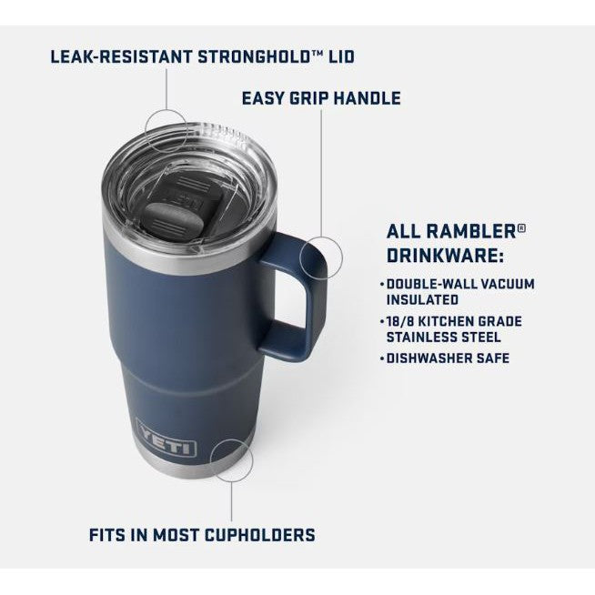 YETI Rambler 591 mL Travel Mug with StrongHold Lid