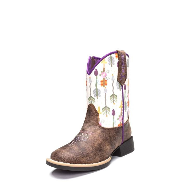 Double Barrel Toddler Girl's Hannah Western Boots - Brown