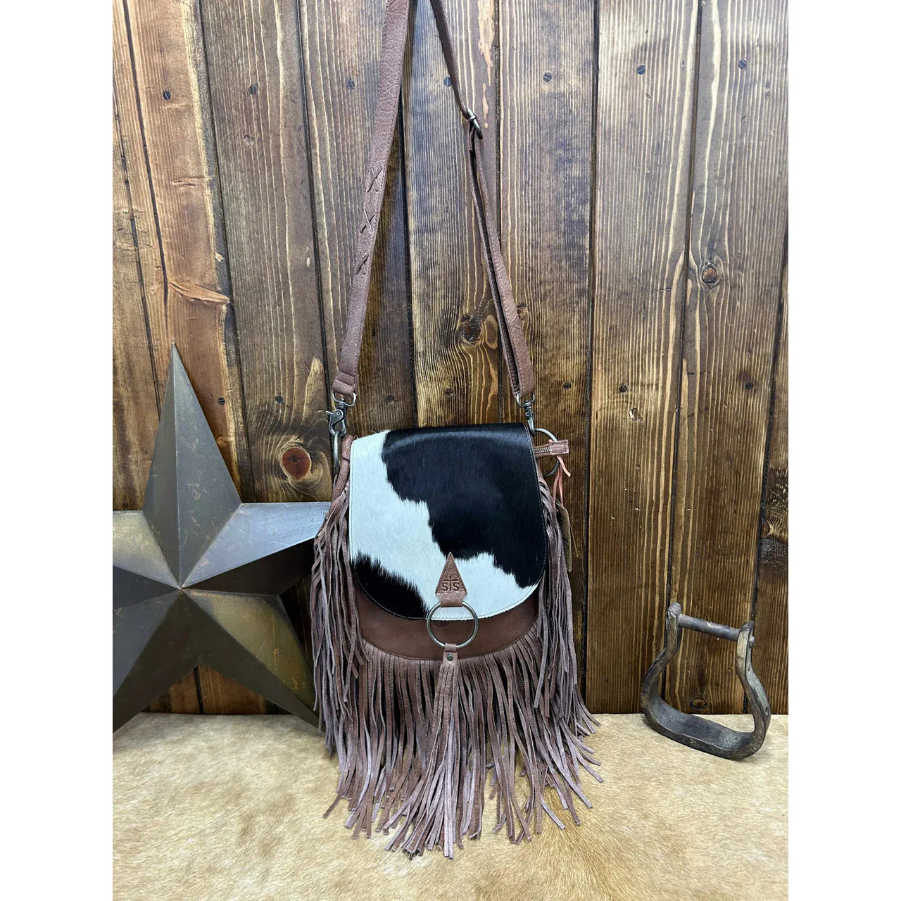 STS Indie Cowhide Saddle Bag - Brown
