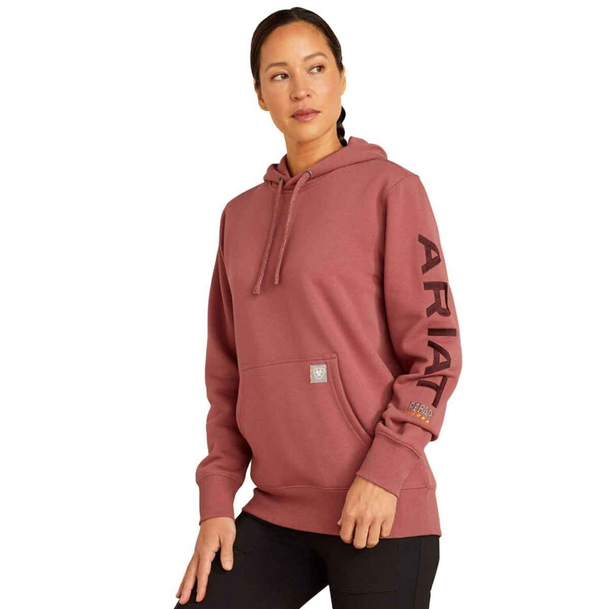 Ariat Women's Rebar Graphic Hoodie - Roan Rouge/ Catawba Grape