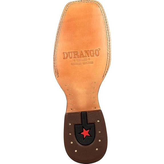 Durango Men's Black 12" Western Black Onxy Ostrich Boot