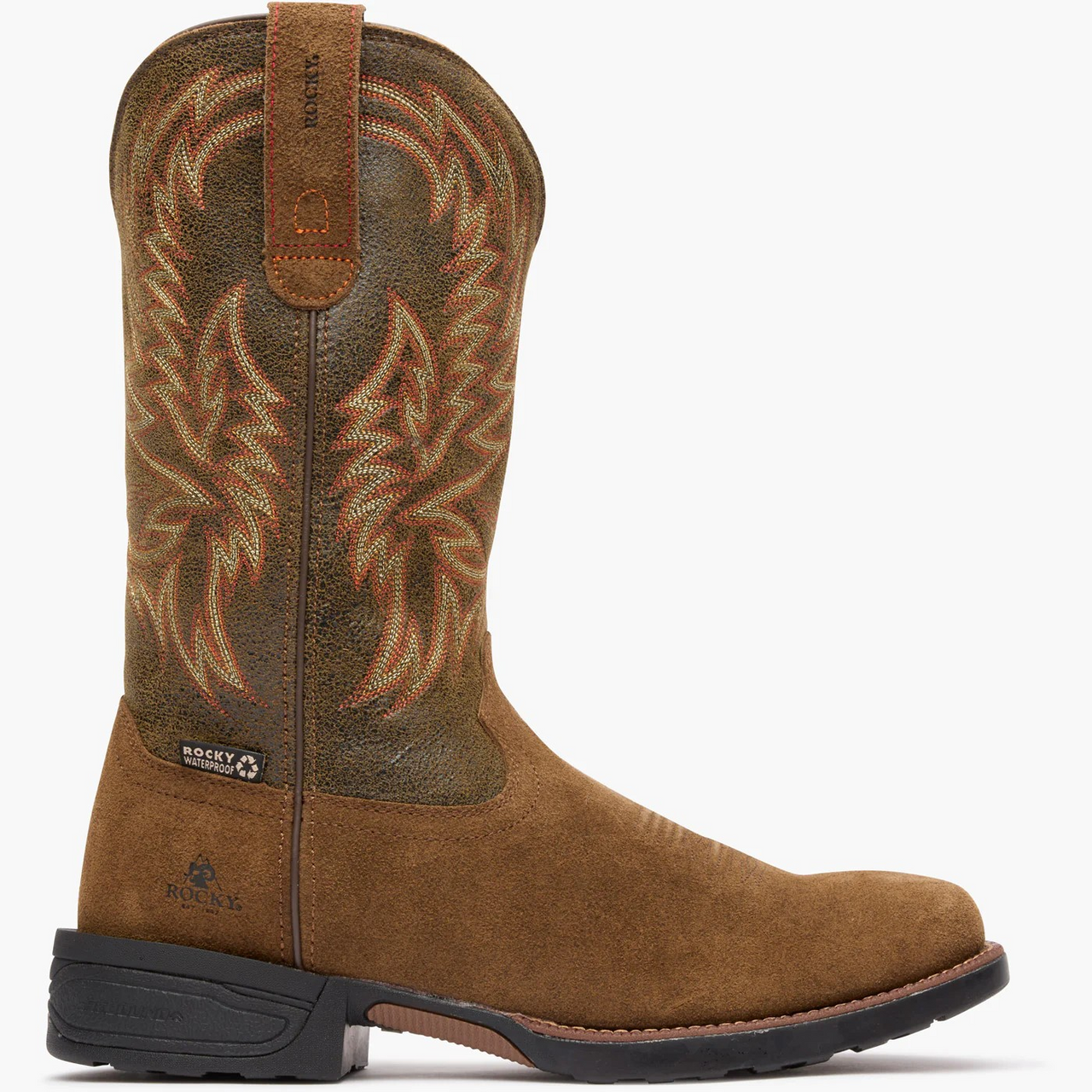 Rocky Monocrepe Men's 12" Waterproof Western Boot-Tabacco