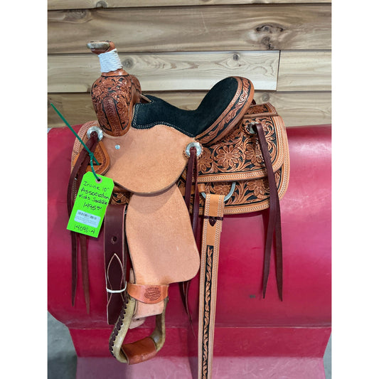 Irvine 10" Association Kids Saddle-Floral tooled w/ painted backround
