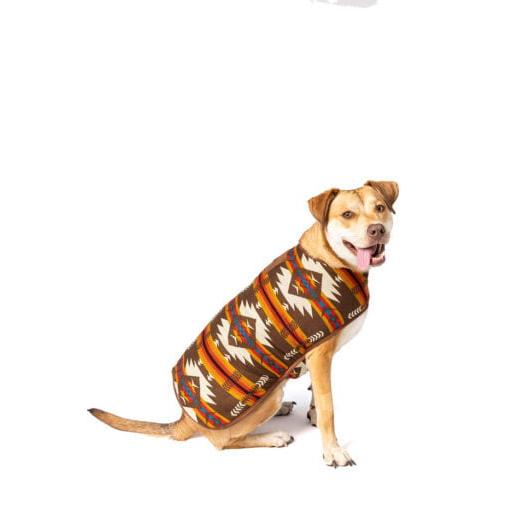 Chilly Dog Sweaters Dog Blanket/Coat-Brown Southwest