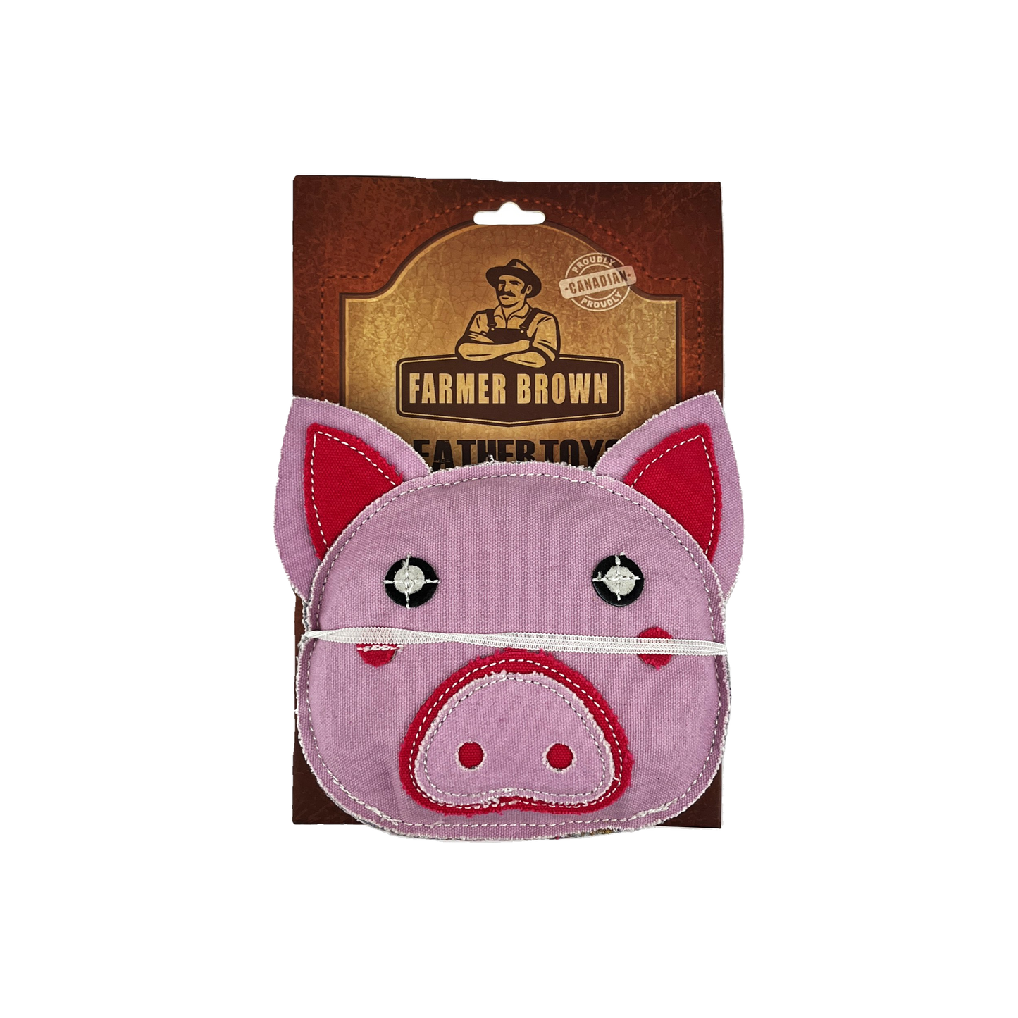 Farmer Brown Canvas Pet Toy-Pig