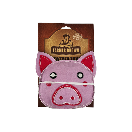 Farmer Brown Canvas Pet Toy-Pig