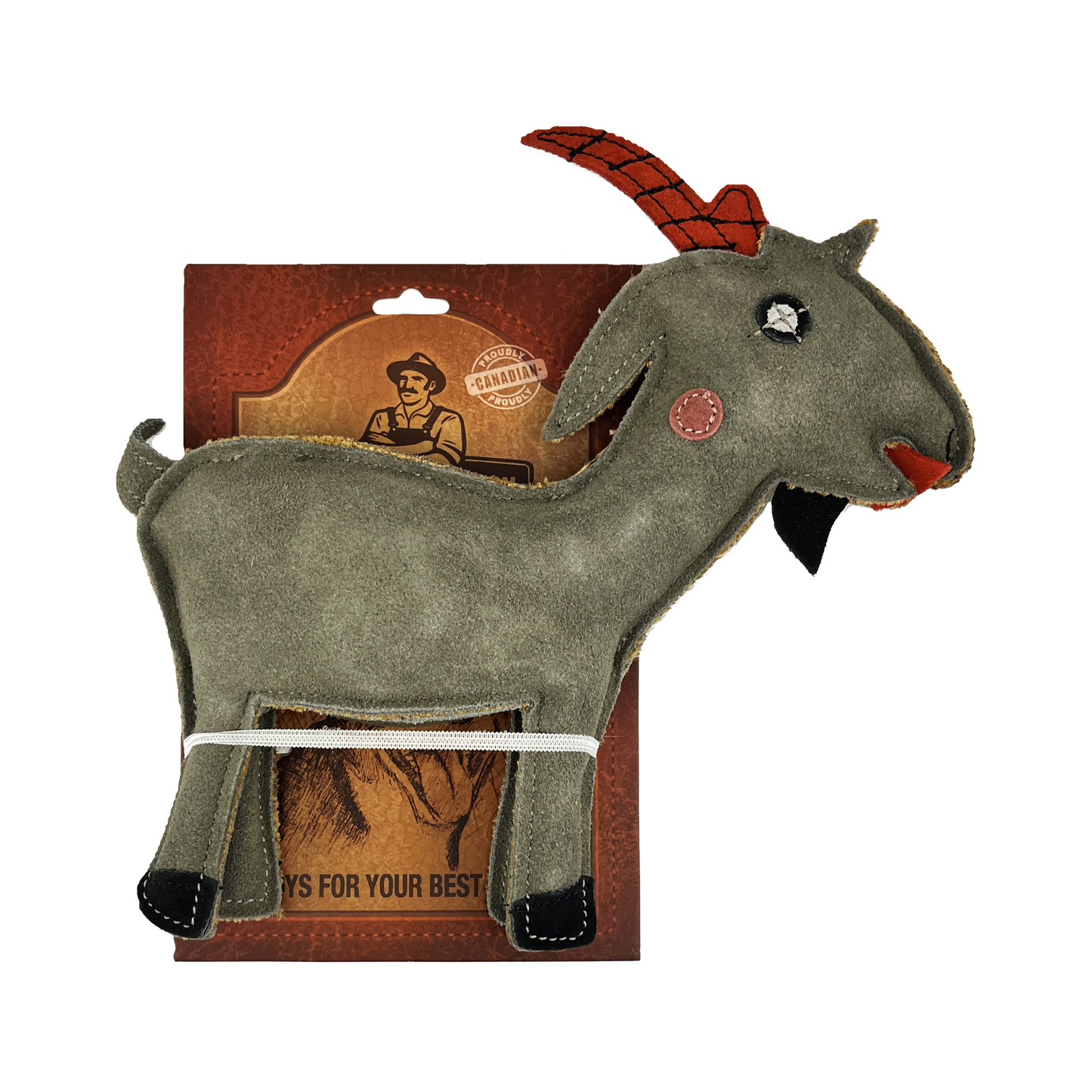 Farmer Brown Suede Pet Toys-Goat