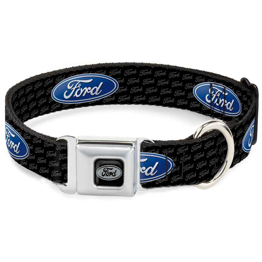 Buckle Dog Collar Licensed Ford Oval