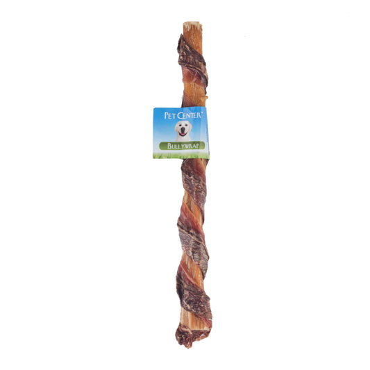 Pet Center Jerky Wrapped Bullstick - 9" Shrink Wrapped