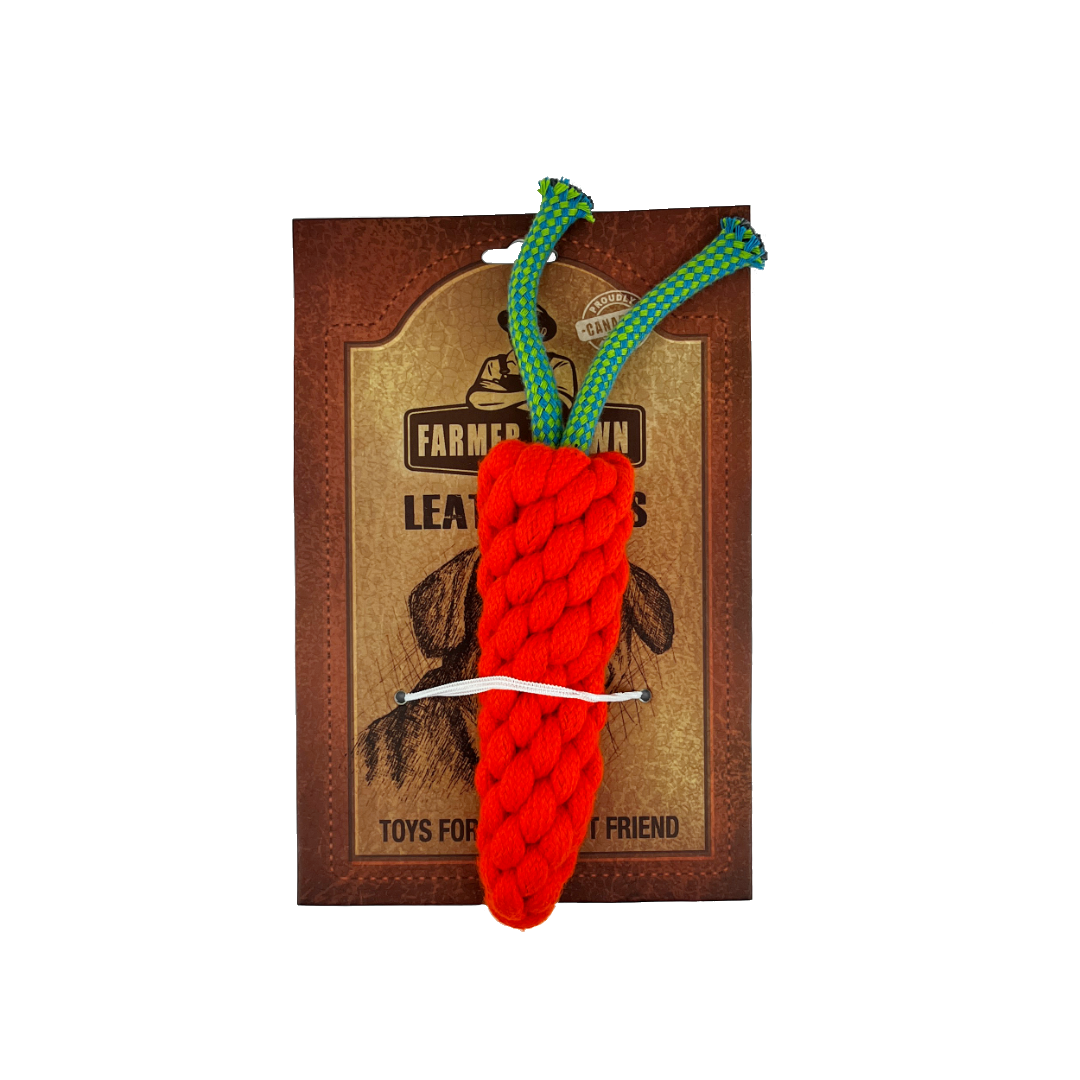 Farmer Brown Rope Pet Toy-Carrot