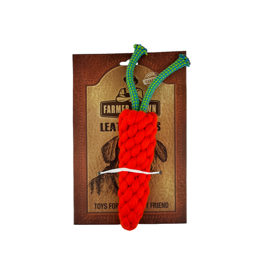 Farmer Brown Rope Pet Toy-Carrot