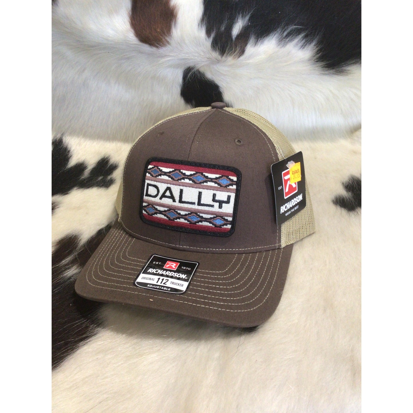 Dally Up Caps Dally Aztec Design  Embroidered Logo