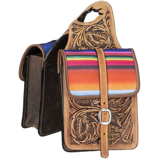 Tough 1 Antique Serape Leather Horn Bag