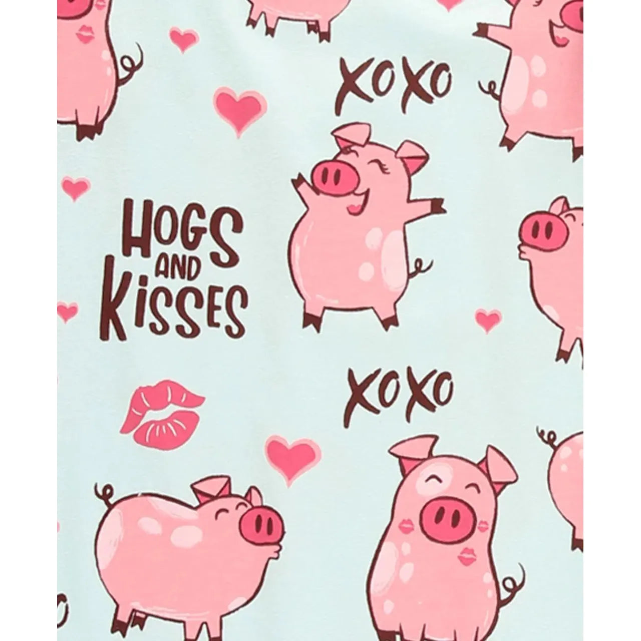 Lazy One Women's Hogs & Kisses Pajama Pant- Light Blue