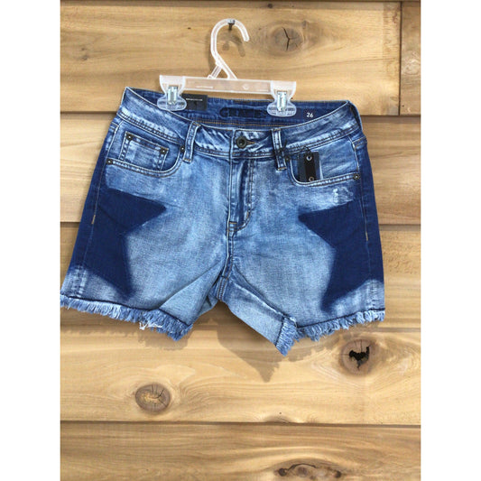 Grace in LA Women's Star Print Detail  Western Shorts