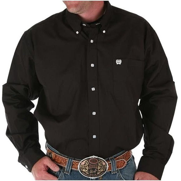 Cinch Men's  Long Sleeve Western Shirt- Black